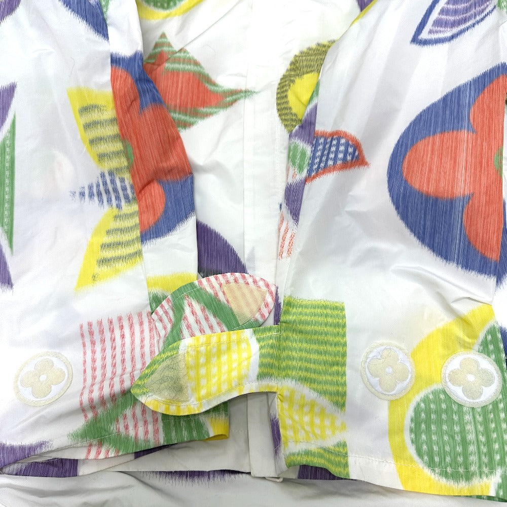 LOUIS VUITTON Multicolor Monogram Windbreaker, Double-Zipper Hooded Jacket, Crinkle-Shakable Polyester Blouson, Men's, Multicolor