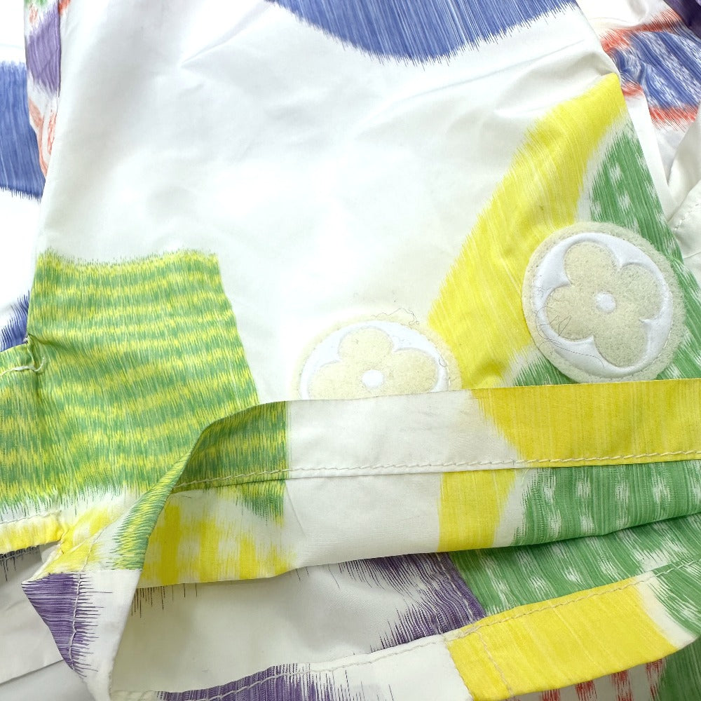 LOUIS VUITTON Multicolor Monogram Windbreaker, Double-Zipper Hooded Jacket, Crinkle-Shakable Polyester Blouson, Men's, Multicolor