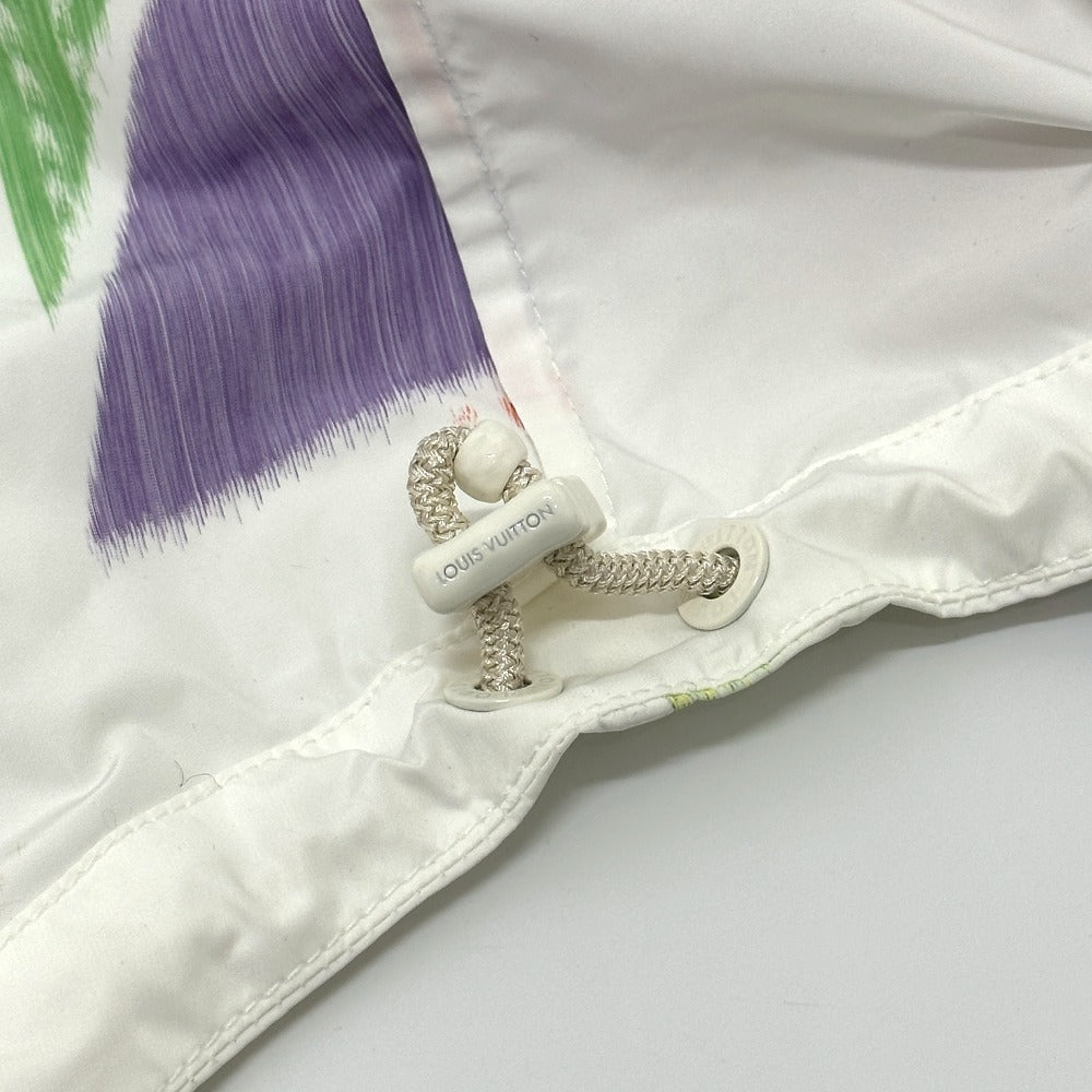 LOUIS VUITTON Multicolor Monogram Windbreaker, Double-Zipper Hooded Jacket, Crinkle-Shakable Polyester Blouson, Men's, Multicolor