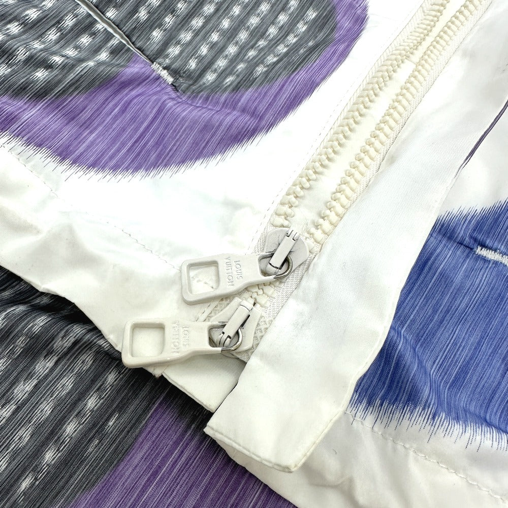 LOUIS VUITTON Multicolor Monogram Windbreaker, Double-Zipper Hooded Jacket, Crinkle-Shakable Polyester Blouson, Men's, Multicolor