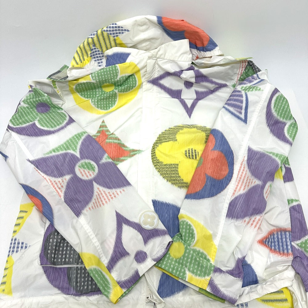 LOUIS VUITTON Multicolor Monogram Windbreaker, Double-Zipper Hooded Jacket, Crinkle-Shakable Polyester Blouson, Men's, Multicolor