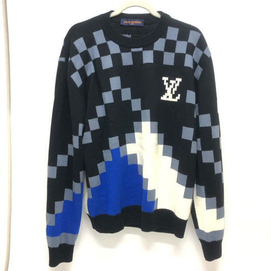 LOUIS VUITTON RM231M 23SS LVフェアアイルマクロ クルーネックニット 長袖 セータ― セーター ウール メンズ