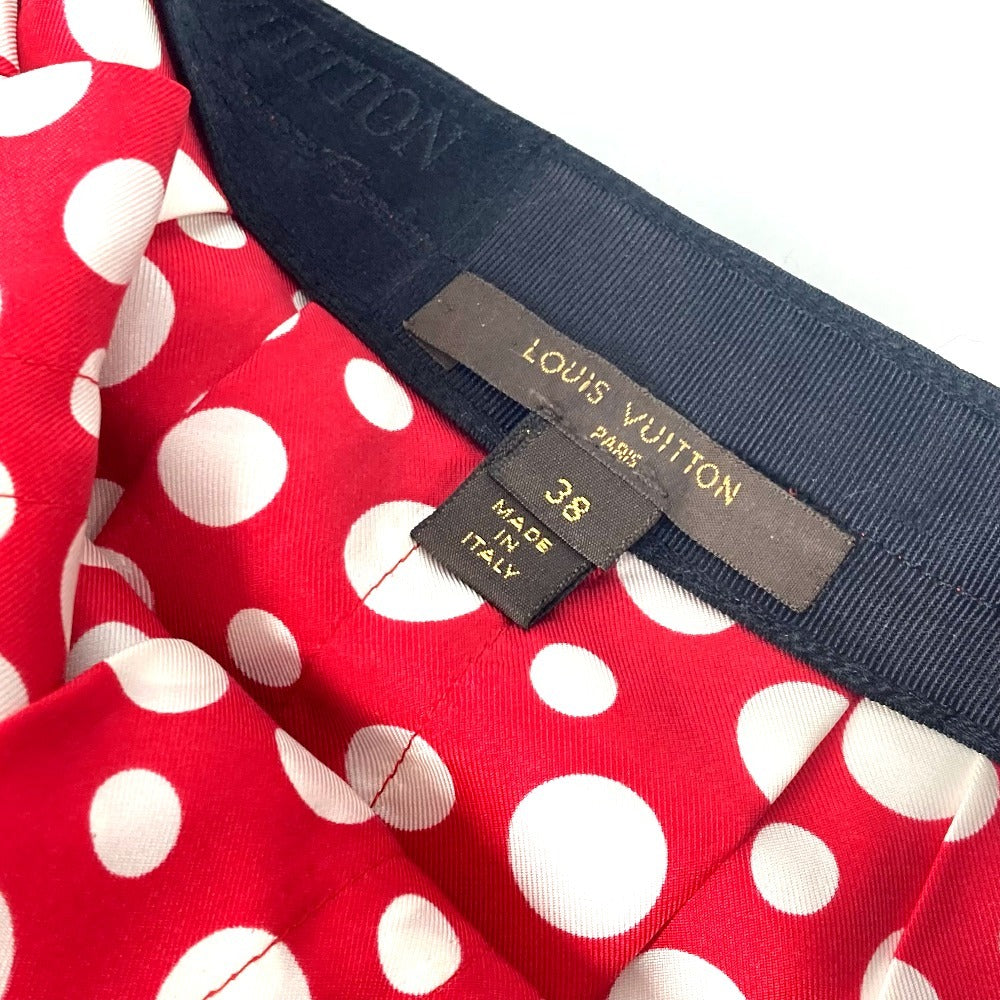 LOUIS VUITTON 草間彌生コラボ ドット 水玉 プリーツスカート ボトムス アパレル スカート シルク レディース レッド - brandshop-reference