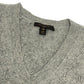 LOUIS VUITTON Apparel Long-Sleeve V-Neck Flare Knit Dress Cashmere Women's Gray