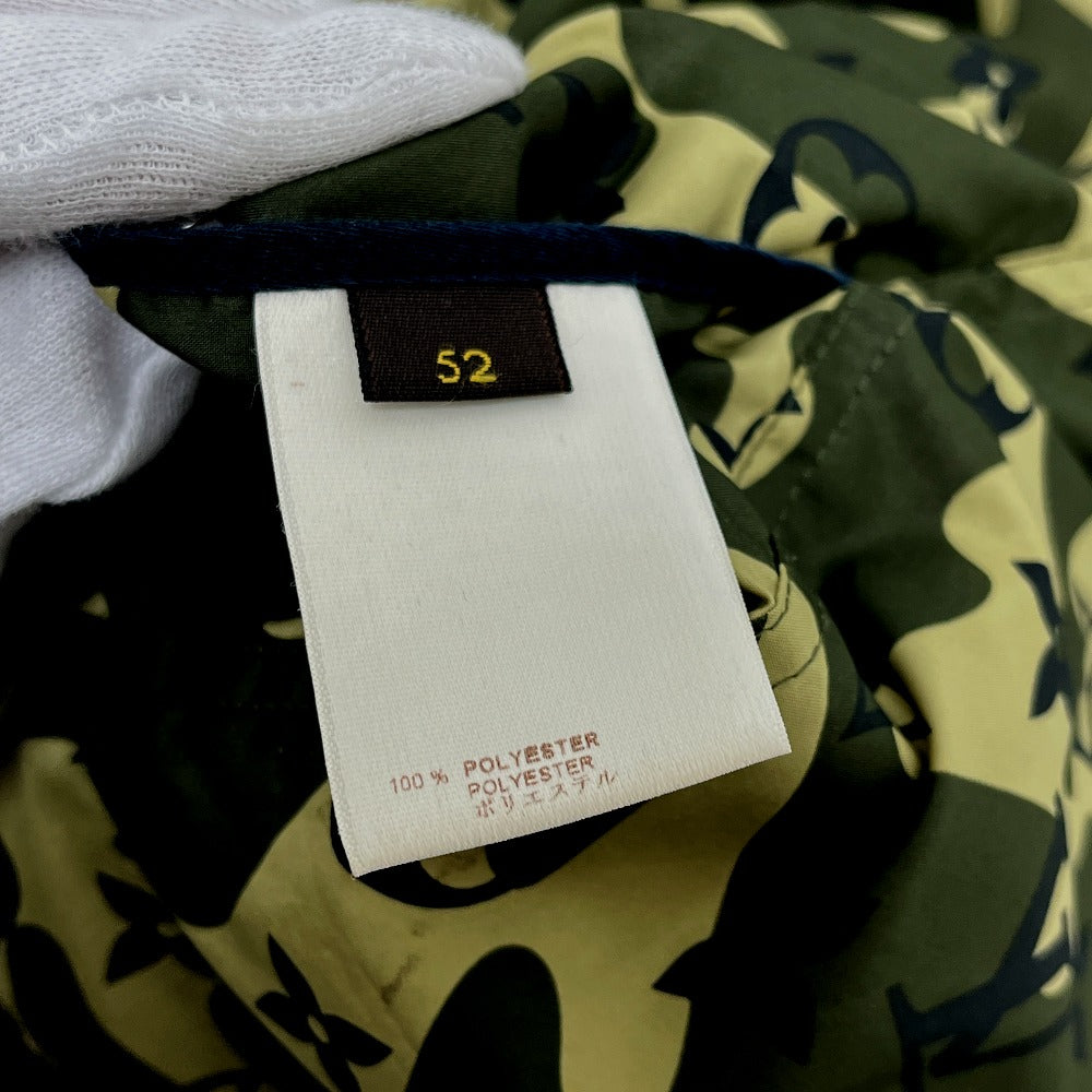 LOUIS VUITTON RM082M ルイヴィトン × 村上隆 モノグラムカモフラージュ アパレル リバーシブル ブルゾン ジャンパー アウター ジャケット ナイロン メンズ カーキ