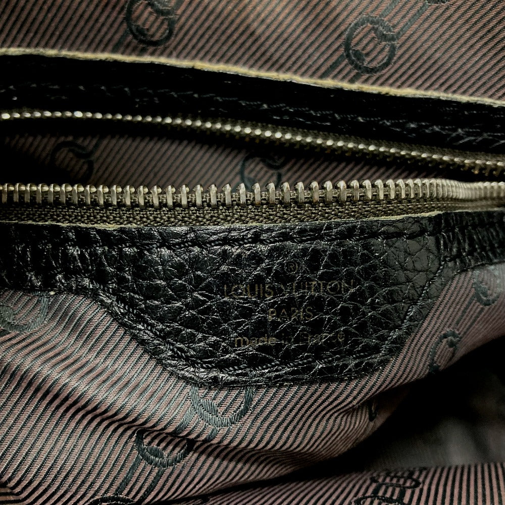 LOUIS VUITTON M95252 Tobago T&amp;B Shoe Bag Tote Bag Leather Women's Noir Black