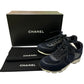 CHANEL G39066 CC Mark Tweed Shoes Low-cut sneakers tweed / suede blue Used