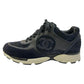 CHANEL G39066 CC Mark Tweed Shoes Low-cut sneakers tweed / suede blue Used