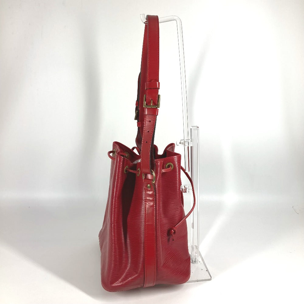 Louis vuitton m44107 epi petit noe beg satu bahu beg tali crossbody beg bahu beg epi wanita castilian merah merah