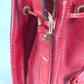 Louis vuitton m44107 epi petit noe beg satu bahu beg tali crossbody beg bahu beg epi wanita castilian merah merah