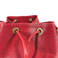 Louis vuitton m44107 epi petit noe beg satu bahu beg tali crossbody beg bahu beg epi wanita castilian merah merah