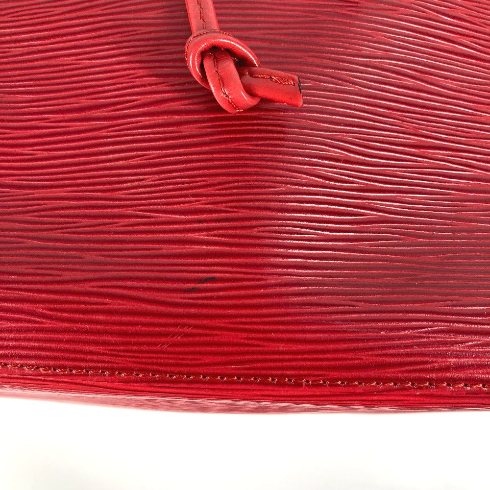 Louis vuitton m44107 epi petit noe beg satu bahu beg tali crossbody beg bahu beg epi wanita castilian merah merah