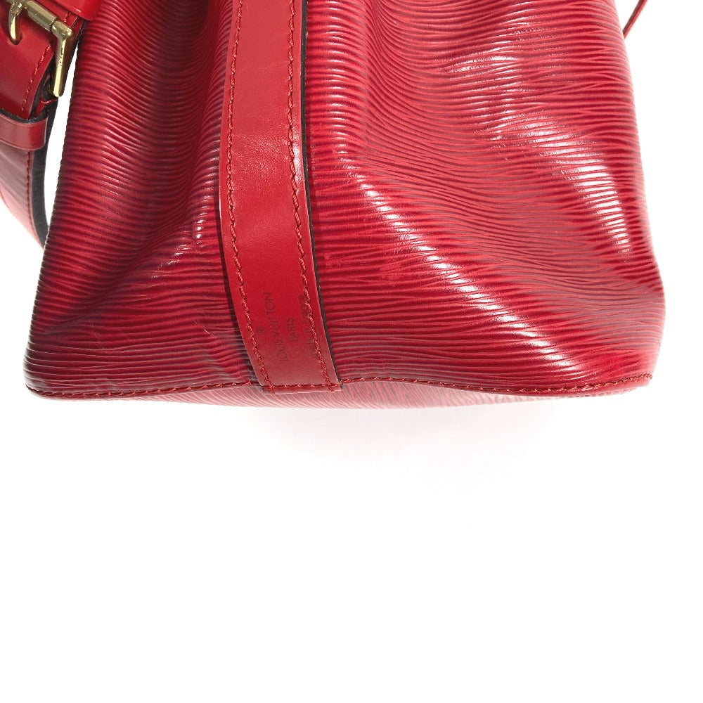 Louis vuitton m44107 epi petit noe beg satu bahu beg tali crossbody beg bahu beg epi wanita castilian merah merah