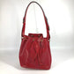 Louis vuitton m44107 epi petit noe beg satu bahu beg tali crossbody beg bahu beg epi wanita castilian merah merah