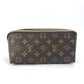 LOUIS VUITTON M47925 6点セット モノグラム シューズ メンテナンスセット ブラシ×5 スプレー×1 靴用品 ポーチ モノグラムキャンバス メンズ ブラウン