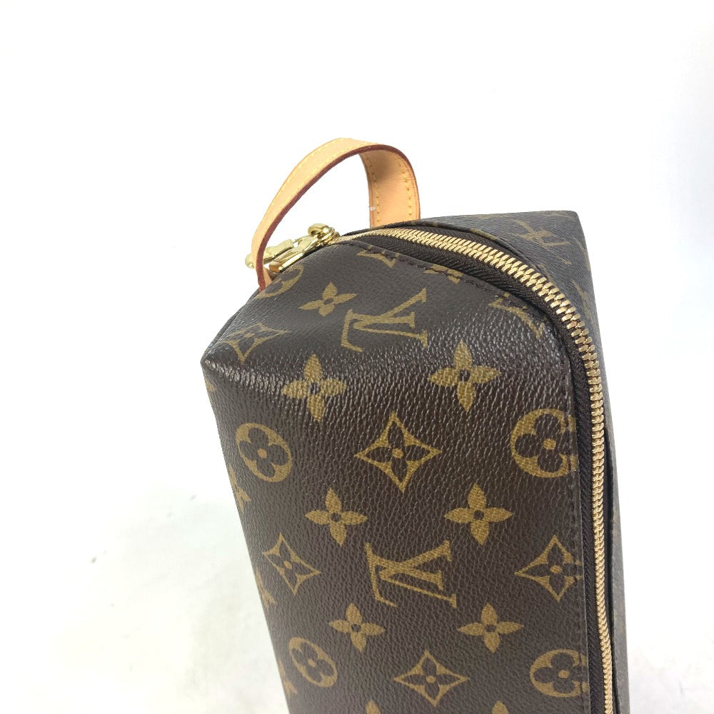 LOUIS VUITTON M47925 6点セット モノグラム シューズ メンテナンスセット ブラシ×5 スプレー×1 靴用品 ポーチ モノグラムキャンバス メンズ ブラウン