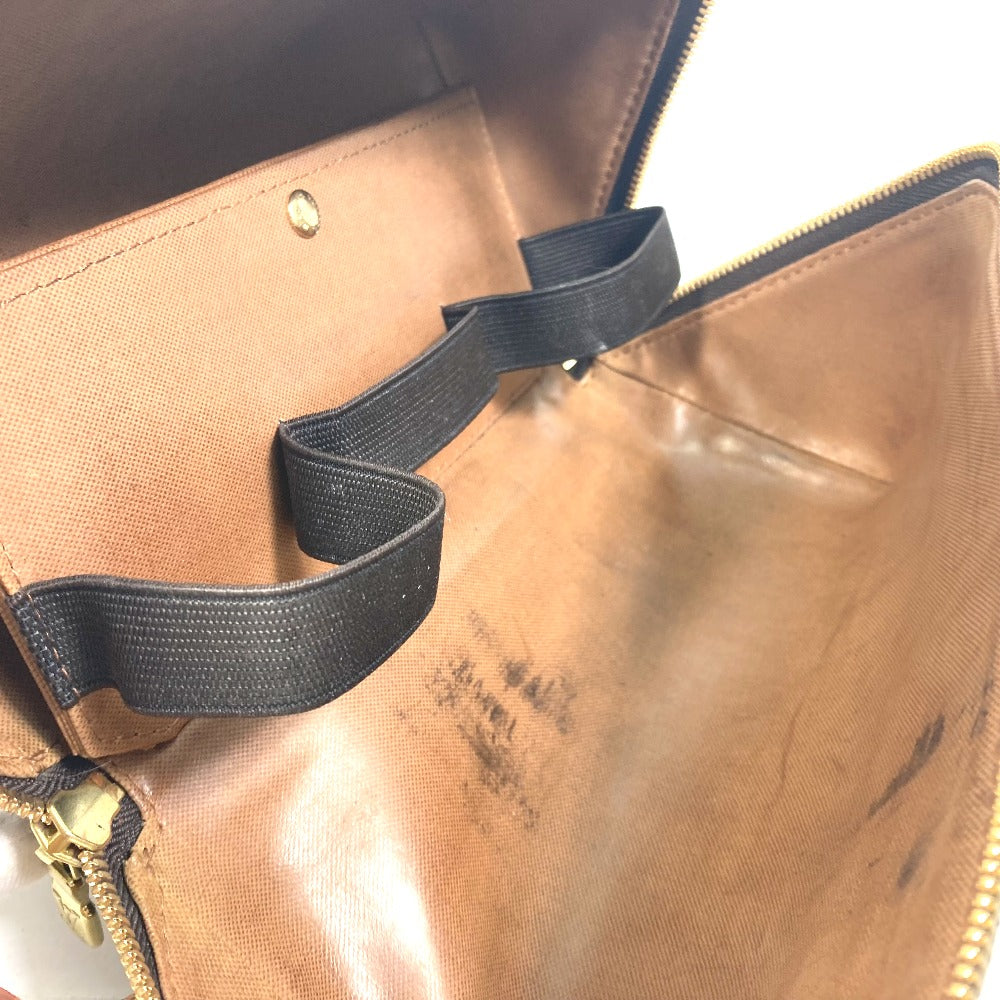 LOUIS VUITTON M47925 6点セット モノグラム シューズ メンテナンスセット ブラシ×5 スプレー×1 靴用品 ポーチ モノグラムキャンバス メンズ ブラウン
