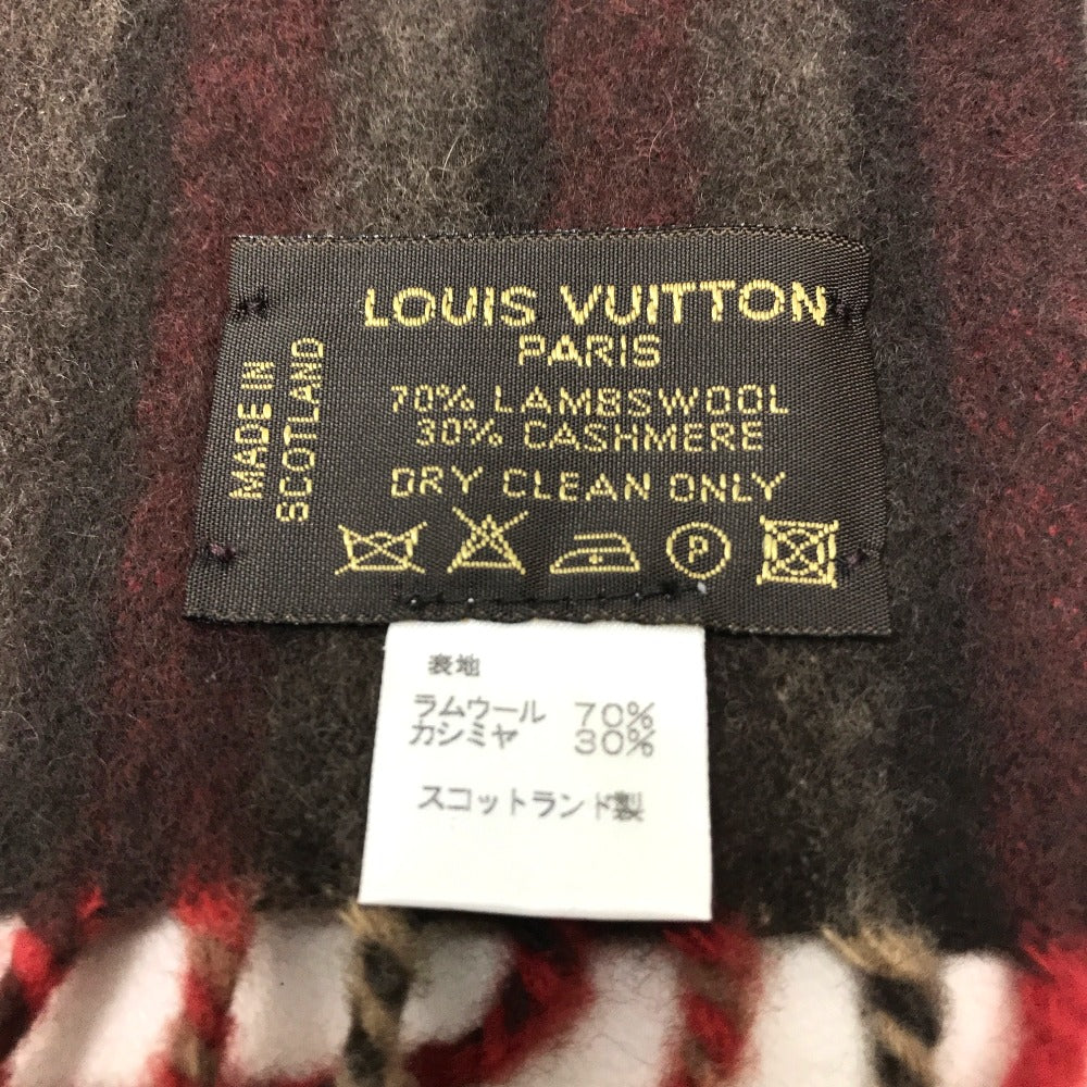 LOUIS VUITTON M71985 Men's and Women's Echarpe Rayet Fashion Accessory Scarf Unisex Rouge Red