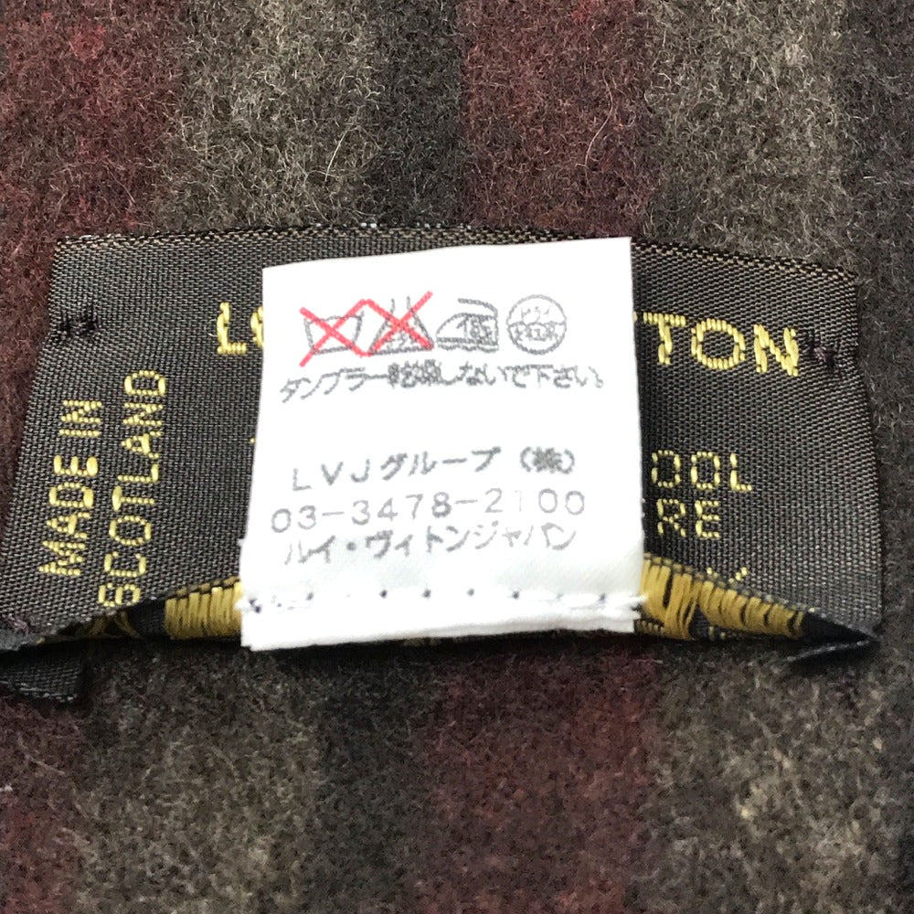 LOUIS VUITTON M71985 Men's and Women's Echarpe Rayet Fashion Accessory Scarf Unisex Rouge Red