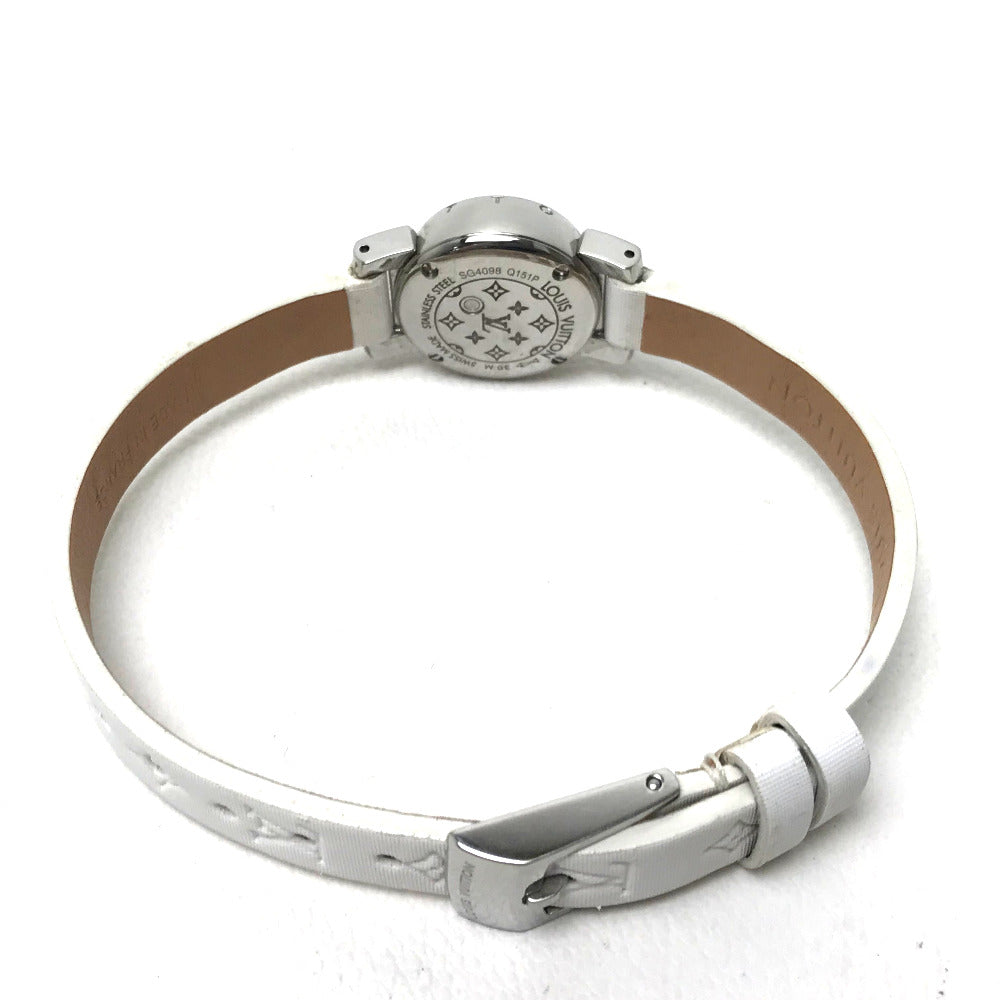 LOUIS VUITTON Q151P ラグダイヤ タンブール ビジュ クォーツ 腕時計 SS レディース ピンク系