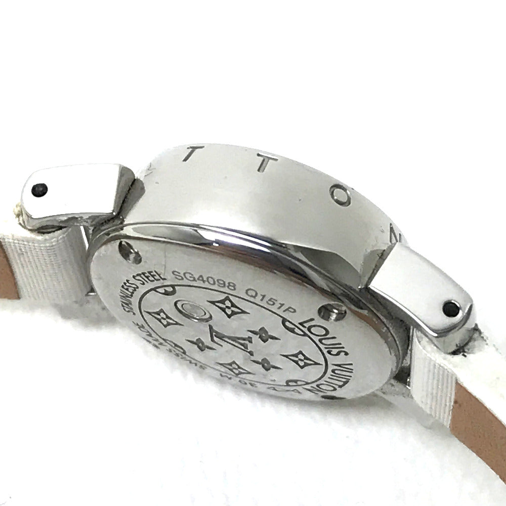 LOUIS VUITTON Q151P ラグダイヤ タンブール ビジュ クォーツ 腕時計 SS レディース ピンク系