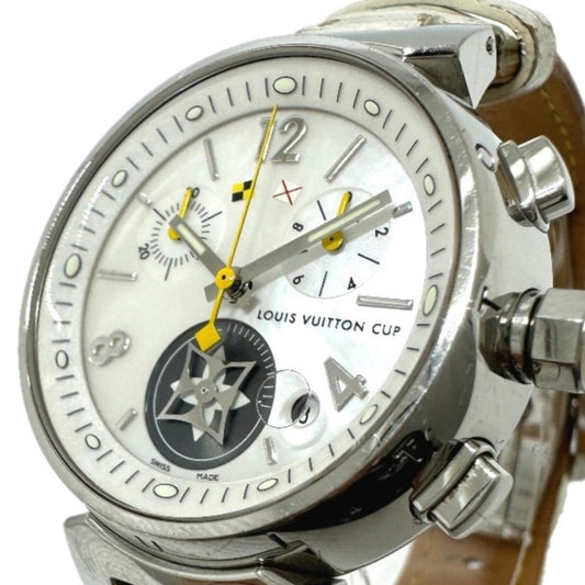 LOUIS VUITTON Q132C タンブール ラブリーカップMM 腕時計 SS レディース シルバー