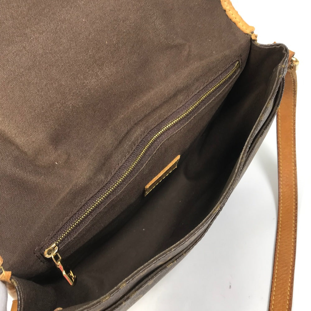 LOUIS VUITTON M40474 Monogram Menilmontant PM Shoulder Bag in Monogram Canvas, Brown