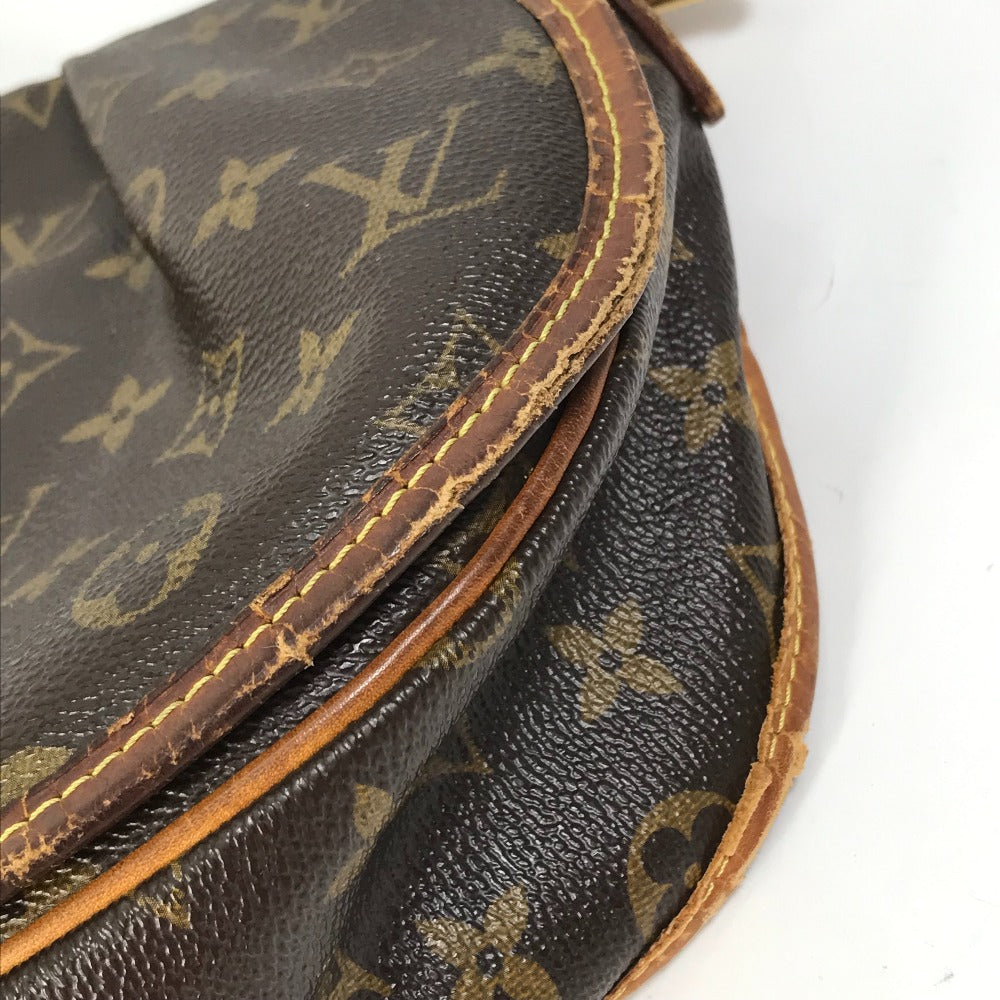 LOUIS VUITTON M40474 Monogram Menilmontant PM Shoulder Bag in Monogram Canvas, Brown