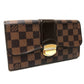 LOUIS VUITTON N61747 ダミエ ポルトフォイユ・システィナ 長財布 ウォレット フラップ 長財布 ダミエキャンバス ユニセックス エベヌ ブラウン