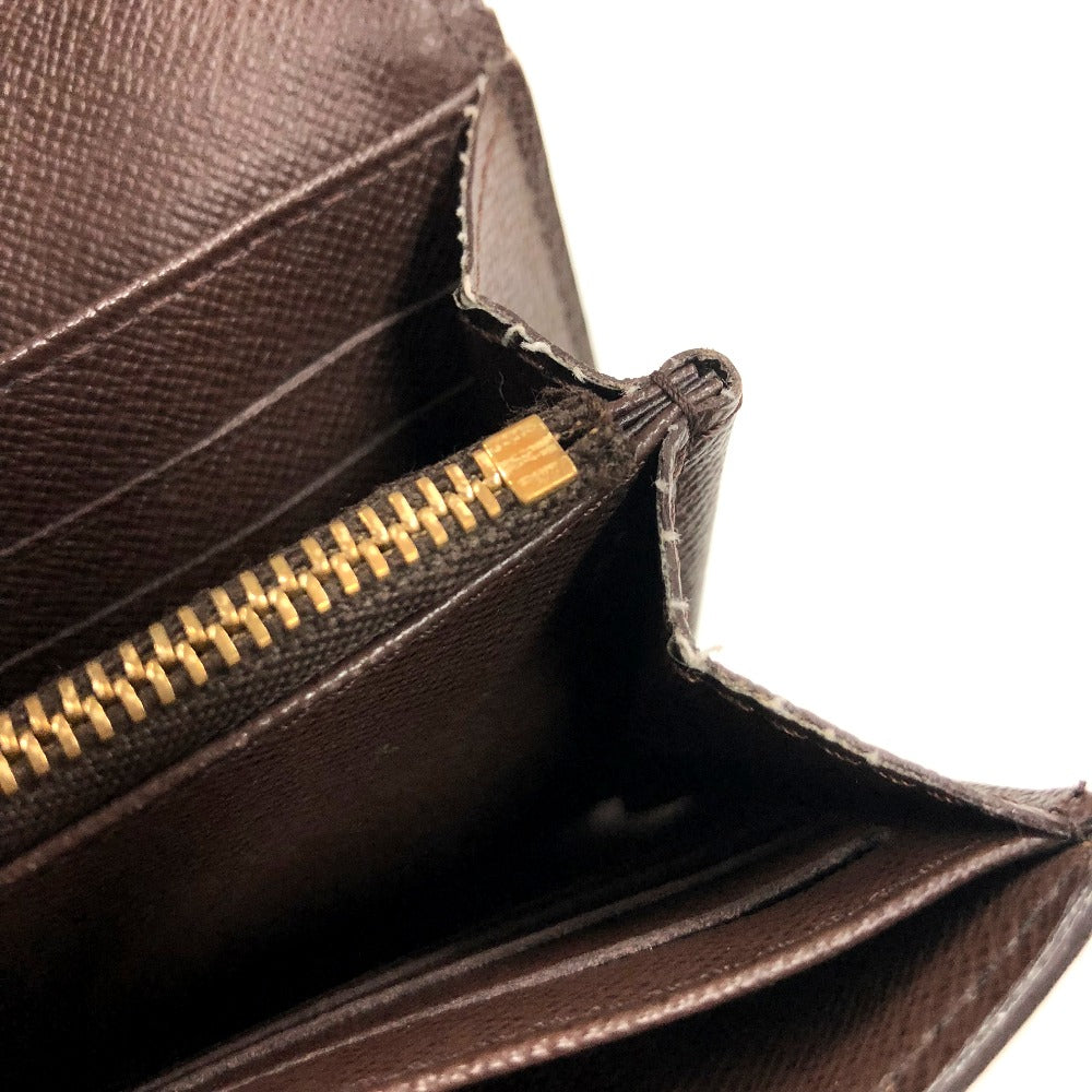 LOUIS VUITTON N61747 ダミエ ポルトフォイユ・システィナ 長財布 ウォレット フラップ 長財布 ダミエキャンバス ユニセックス エベヌ ブラウン
