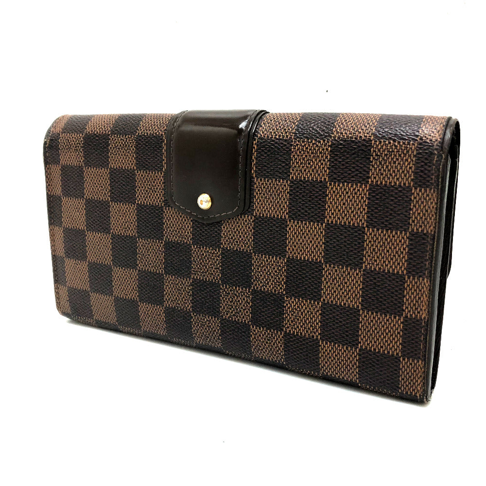 LOUIS VUITTON N61747 ダミエ ポルトフォイユ・システィナ 長財布 ウォレット フラップ 長財布 ダミエキャンバス ユニセックス エベヌ ブラウン