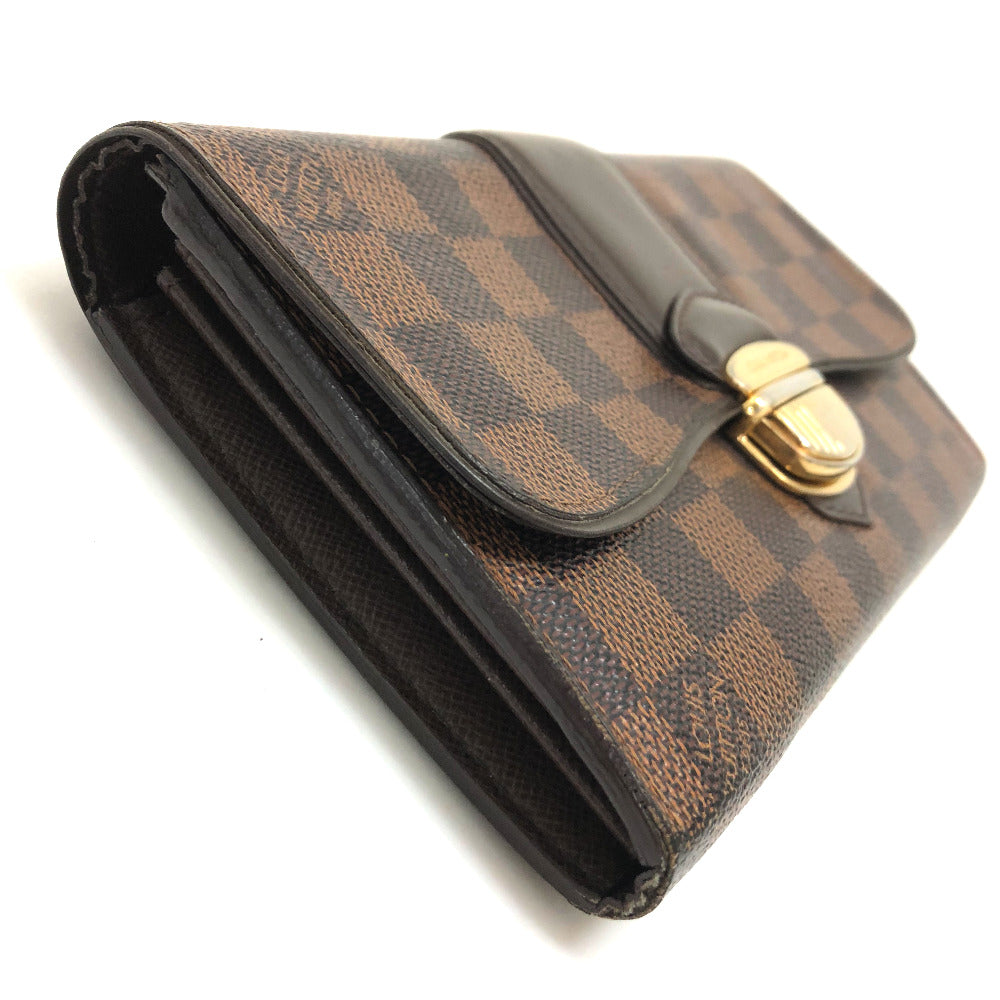 LOUIS VUITTON N61747 ダミエ ポルトフォイユ・システィナ 長財布 ウォレット フラップ 長財布 ダミエキャンバス ユニセックス エベヌ ブラウン