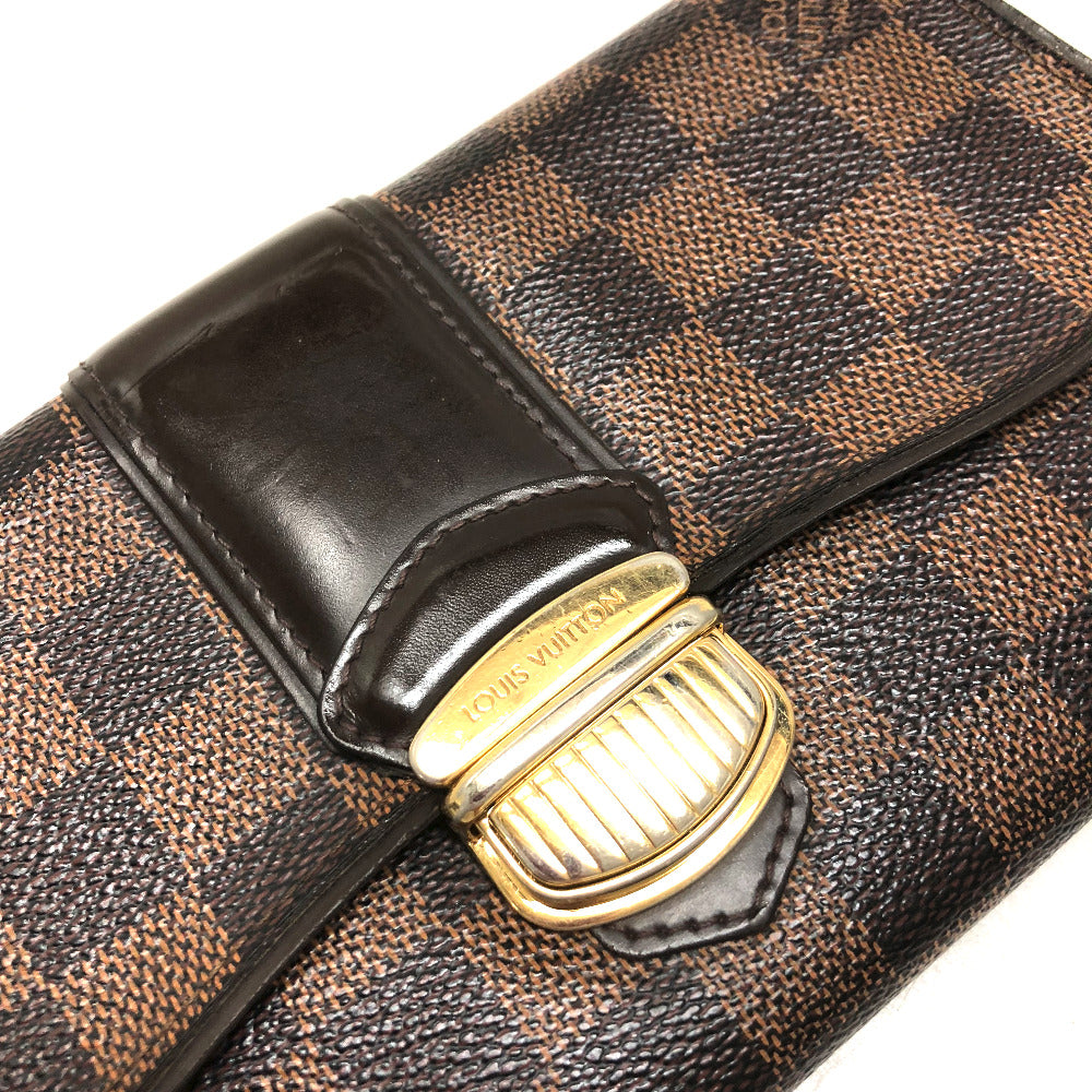 LOUIS VUITTON N61747 ダミエ ポルトフォイユ・システィナ 長財布 ウォレット フラップ 長財布 ダミエキャンバス ユニセックス エベヌ ブラウン