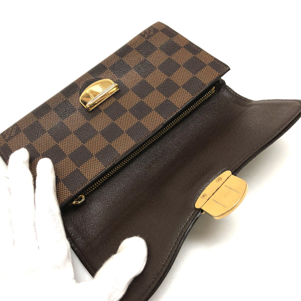 LOUIS VUITTON N61747 ダミエ ポルトフォイユ・システィナ 長財布 ウォレット フラップ 長財布 ダミエキャンバス ユニセックス エベヌ ブラウン