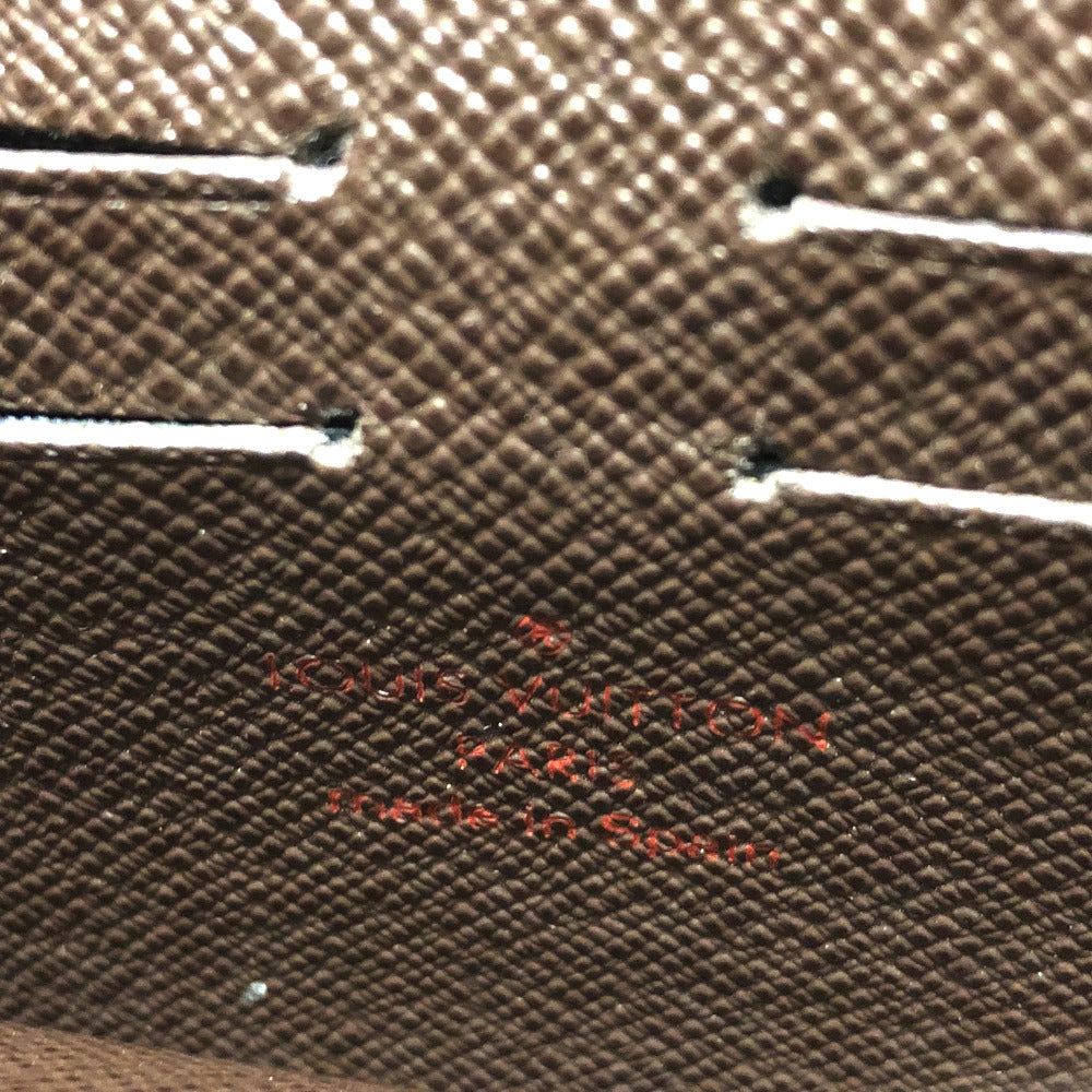 LOUIS VUITTON N61747 ダミエ ポルトフォイユ・システィナ 長財布 ウォレット フラップ 長財布 ダミエキャンバス ユニセックス エベヌ ブラウン