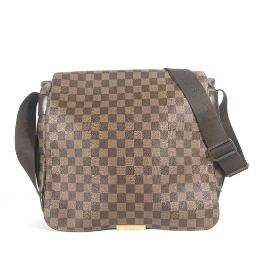 LOUIS VUITTON N45258 Damier Bastille Crossbody Flap Shoulder Bag in Damier Canvas, Unisex, Ebene Brown