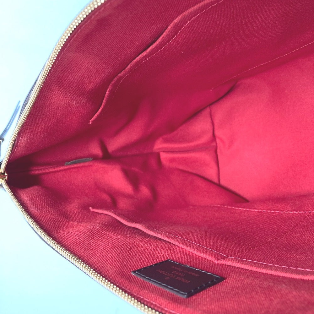 Louis Vuitton N41103 Damier Westminster GM Bag Tote Bag bahu Beg Damier Canvas Wanita Ebene Brown