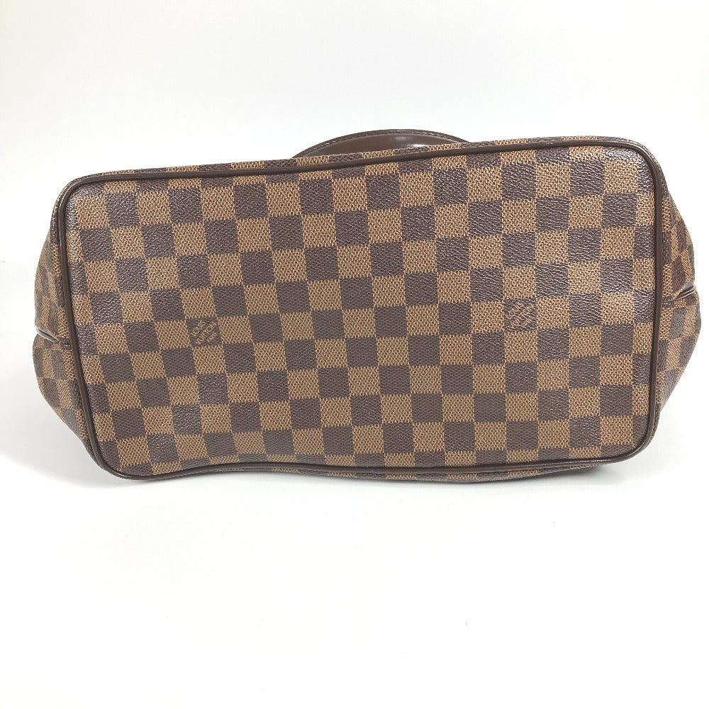 Louis Vuitton N41103 Damier Westminster GM Bag Tote Bag bahu Beg Damier Canvas Wanita Ebene Brown