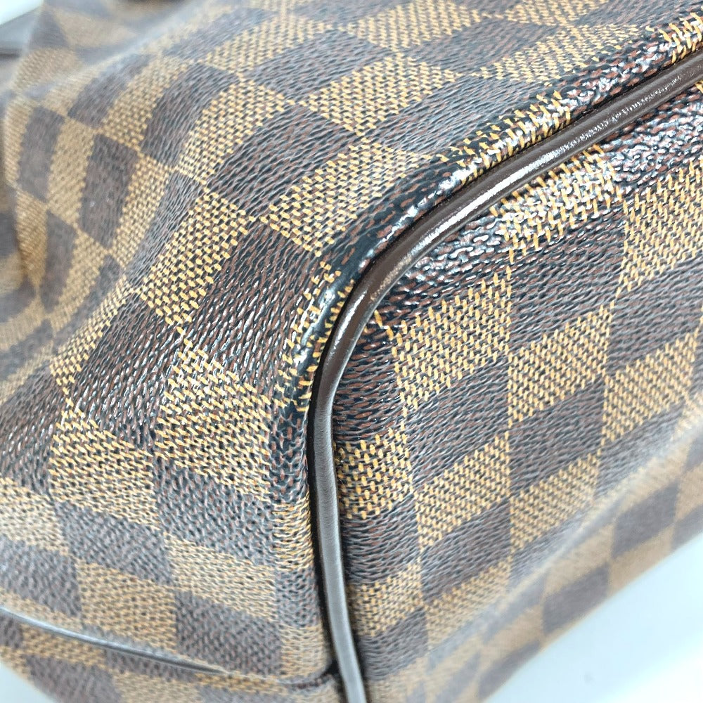 Louis Vuitton N41103 Damier Westminster GM Bag Tote Bag bahu Beg Damier Canvas Wanita Ebene Brown
