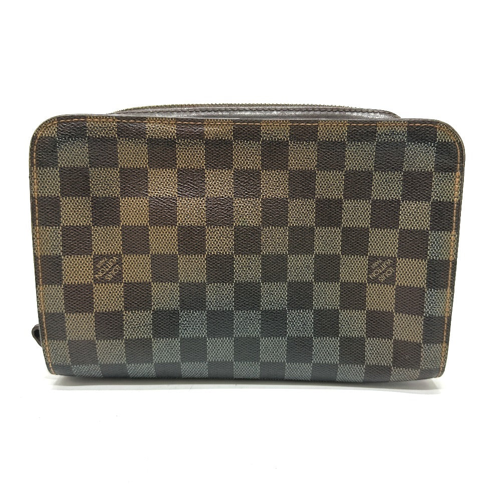 LOUIS VUITTON N51993 ダミエ サンルイ ポーチ カバン ストラップ付 セカンドバッグ ダミエキャンバス レディース エベヌ ブラウン