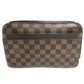 LOUIS VUITTON N51993 ダミエ サンルイ ストラップ付 セカンドバッグ カバン ポーチ クラッチバッグ ダミエキャンバス メンズ エベヌ ブラウン