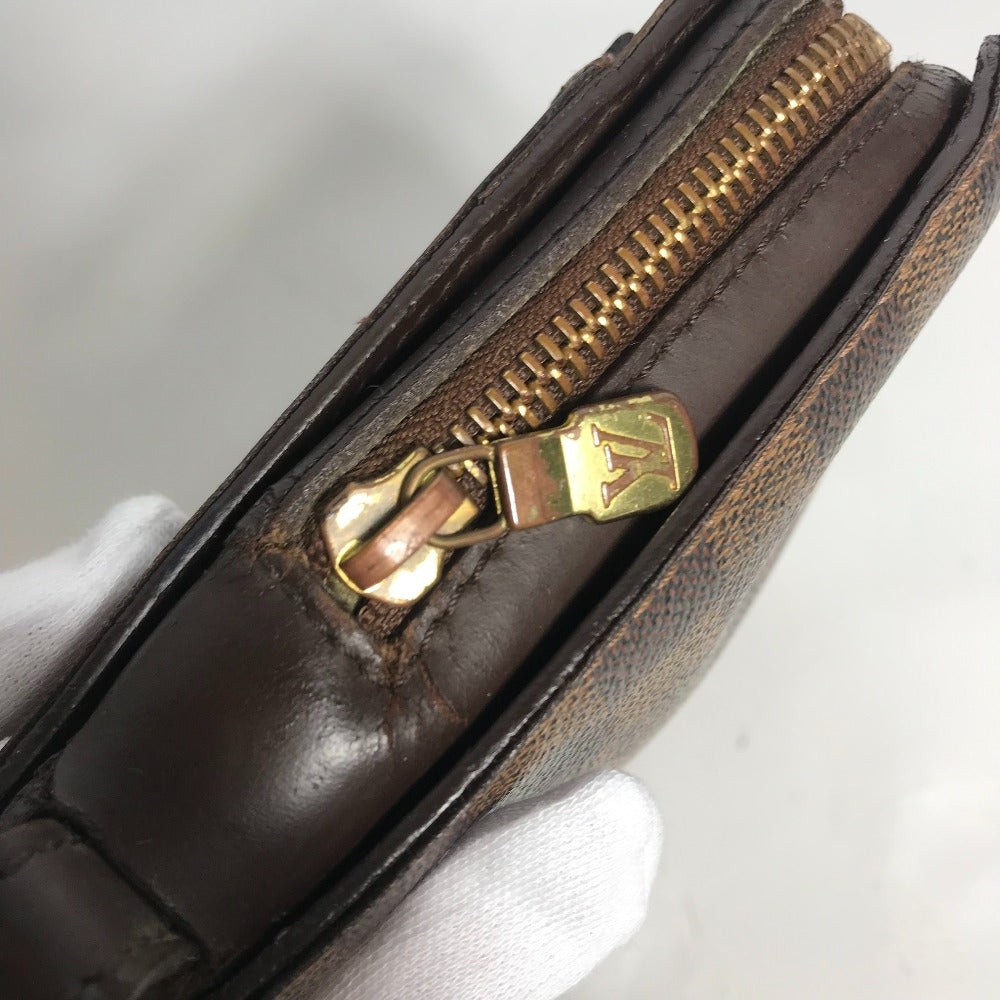 LOUIS VUITTON N51993 ダミエ サンルイ ストラップ付 セカンドバッグ カバン ポーチ クラッチバッグ ダミエキャンバス メンズ エベヌ ブラウン