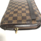 LOUIS VUITTON N51993 ダミエ サンルイ ストラップ付 セカンドバッグ カバン ポーチ クラッチバッグ ダミエキャンバス メンズ エベヌ ブラウン