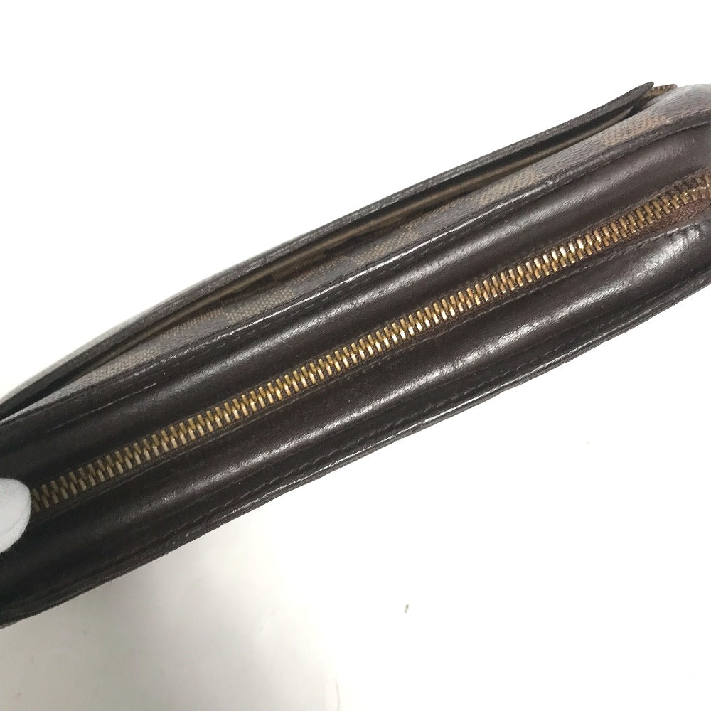 LOUIS VUITTON N51993 ダミエ サンルイ ストラップ付 セカンドバッグ カバン ポーチ クラッチバッグ ダミエキャンバス メンズ エベヌ ブラウン