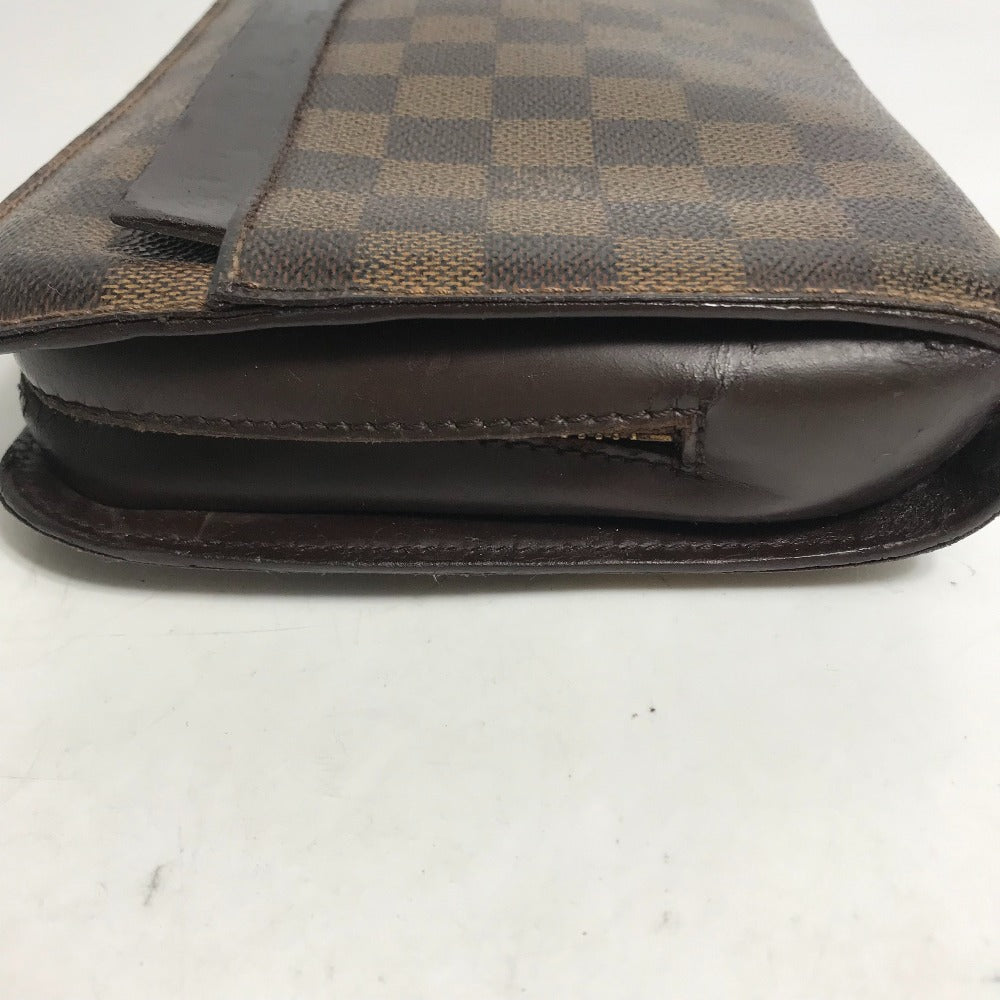 LOUIS VUITTON N51993 ダミエ サンルイ ストラップ付 セカンドバッグ カバン ポーチ クラッチバッグ ダミエキャンバス メンズ エベヌ ブラウン