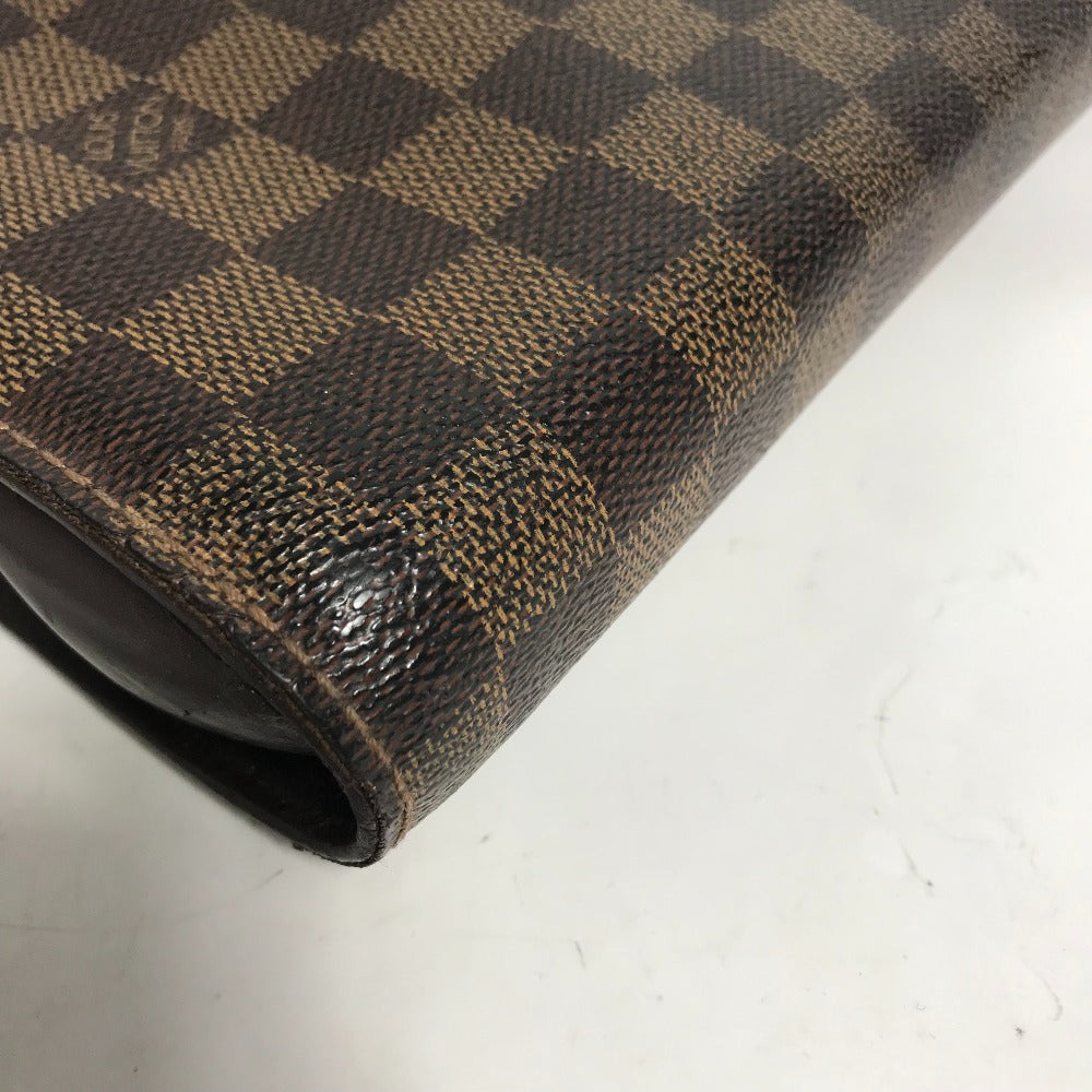 LOUIS VUITTON N51993 ダミエ サンルイ ストラップ付 セカンドバッグ カバン ポーチ クラッチバッグ ダミエキャンバス メンズ エベヌ ブラウン