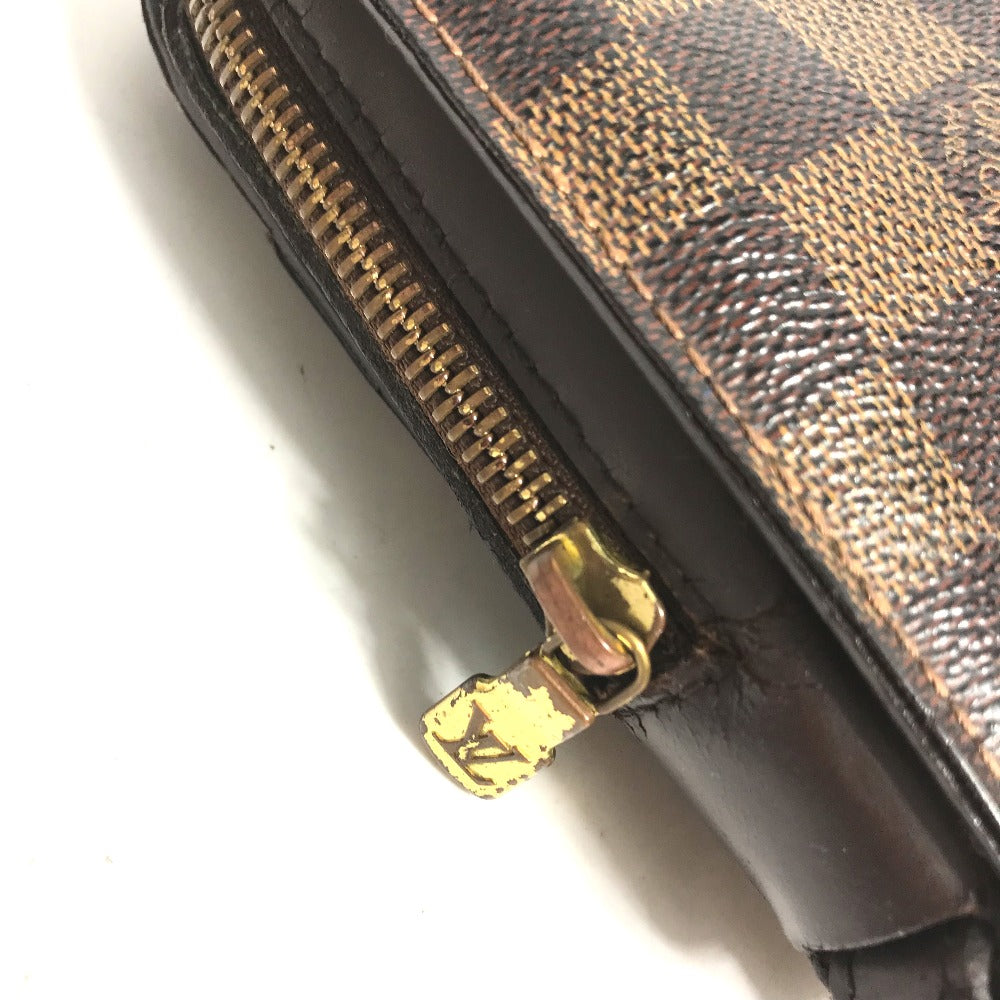 LOUIS VUITTON N51993 ダミエ サンルイ ストラップ付 セカンドバッグ カバン ポーチ クラッチバッグ ダミエキャンバス メンズ エベヌ ブラウン