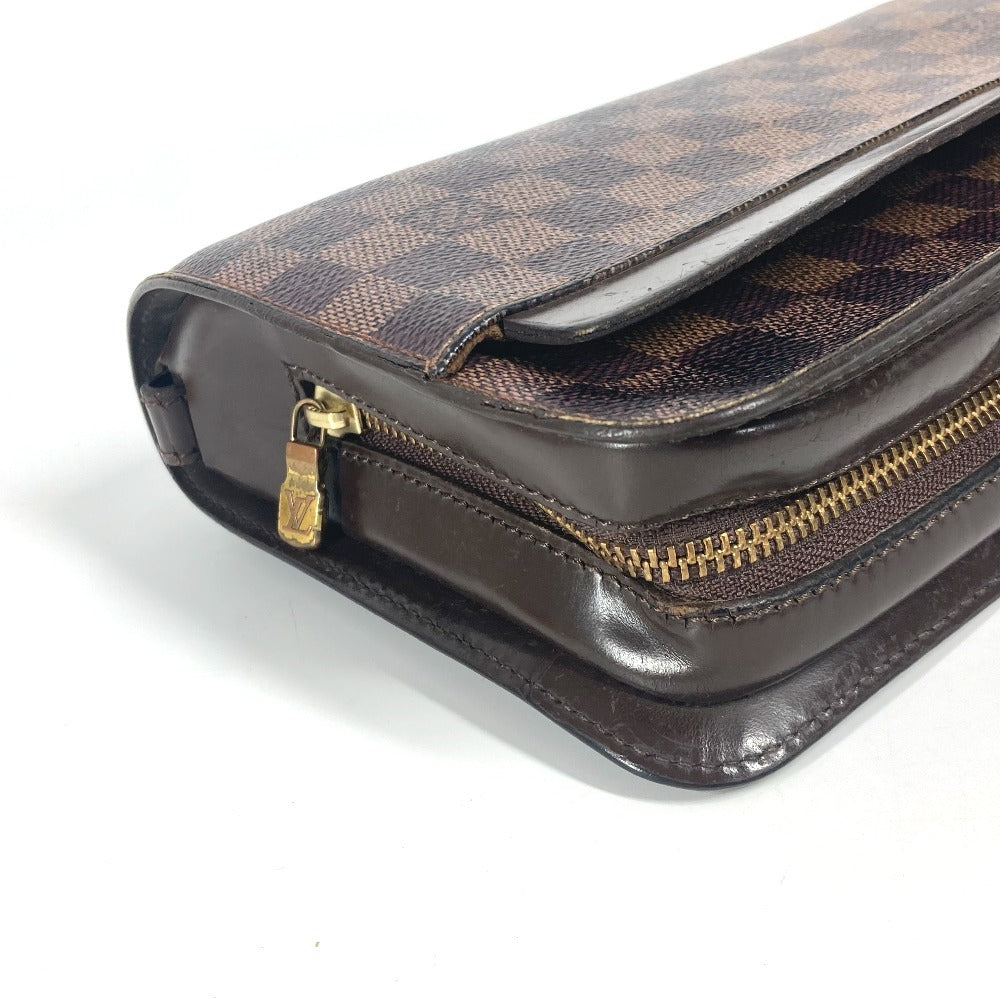 LOUIS VUITTON N51993 ダミエ サンルイ クラッチバッグ カバン ポーチ ストラップ付 セカンドバッグ ダミエキャンバス ユニセックス エベヌ ブラウン - brandshop-reference
