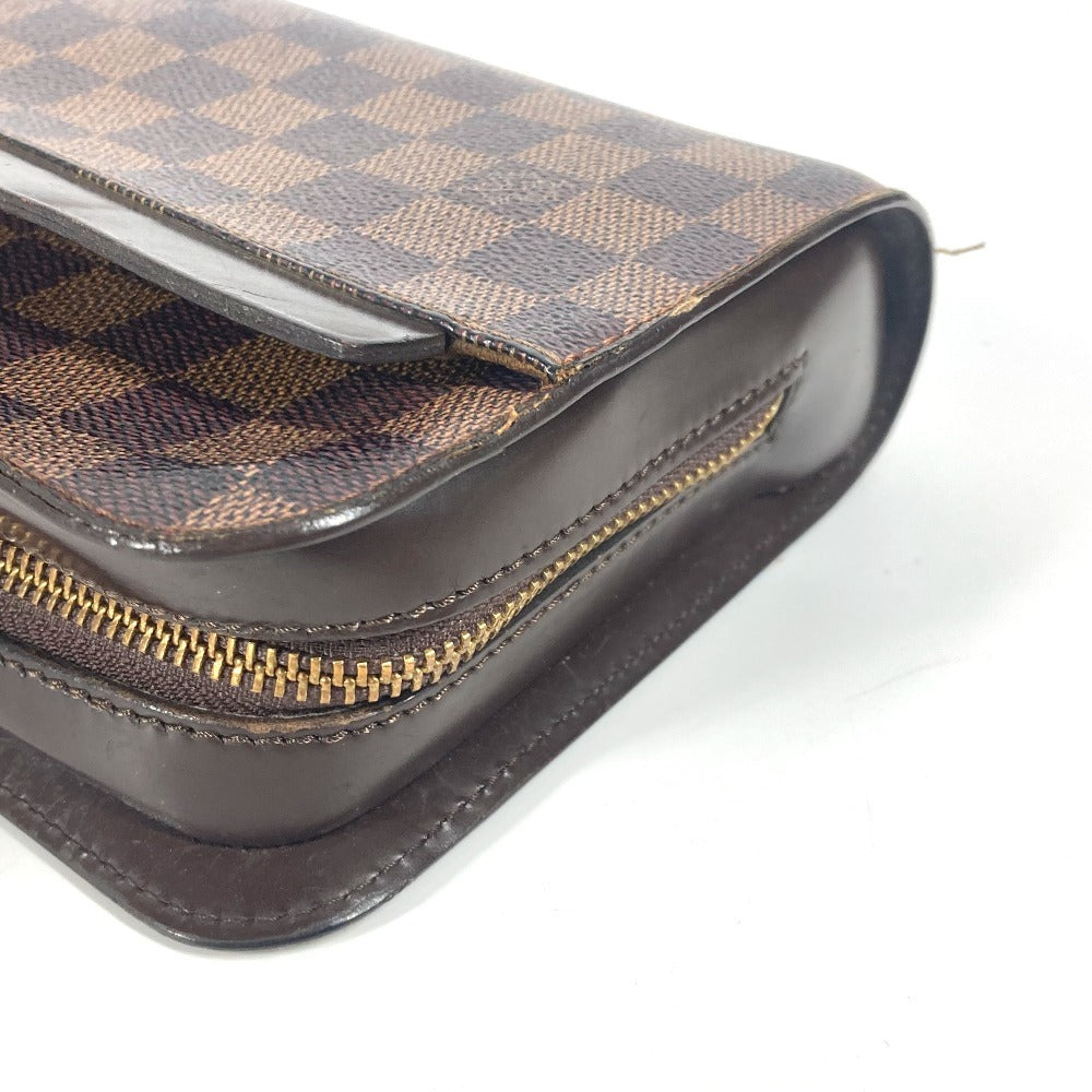 LOUIS VUITTON N51993 ダミエ サンルイ クラッチバッグ カバン ポーチ ストラップ付 セカンドバッグ ダミエキャンバス ユニセックス エベヌ ブラウン - brandshop-reference