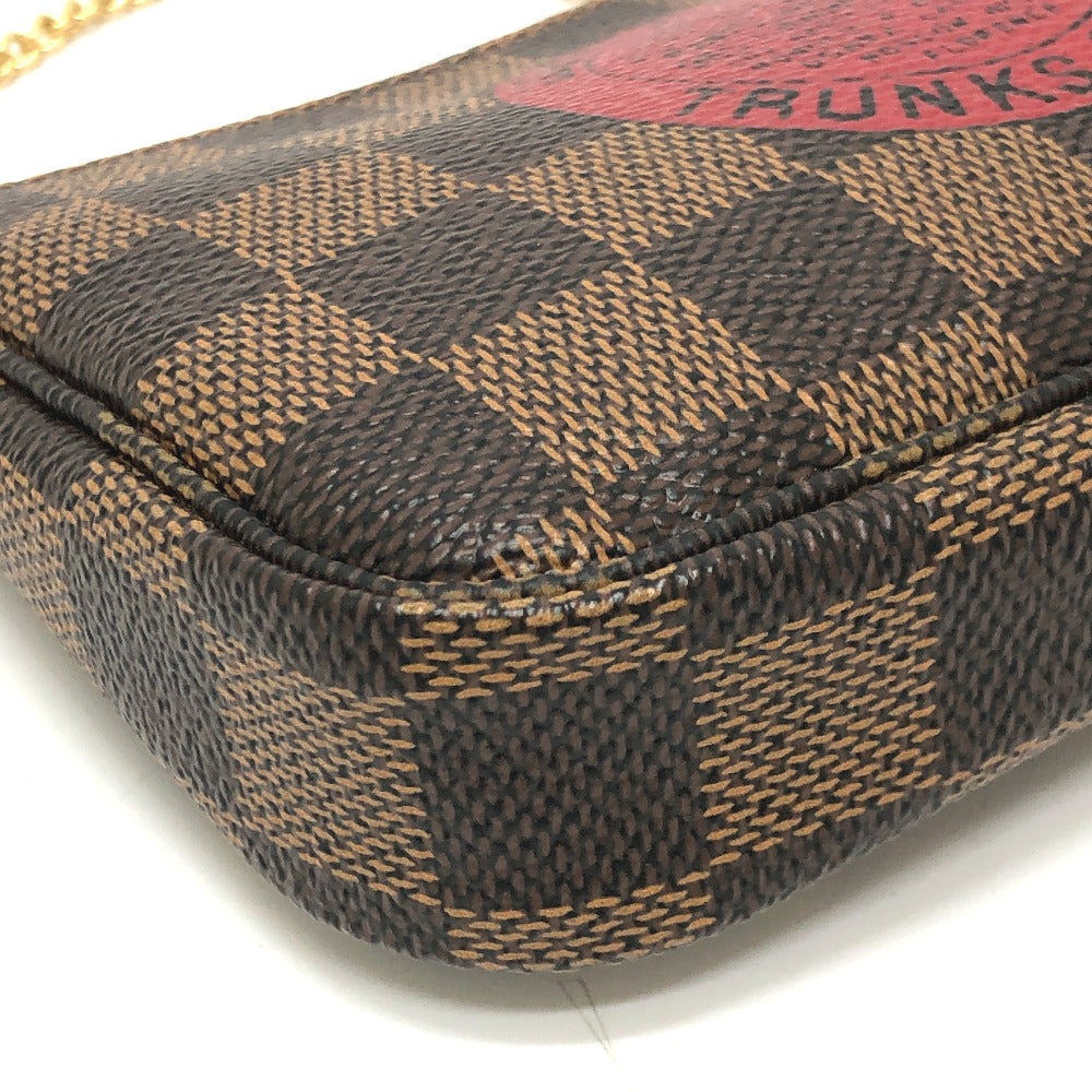 LOUIS VUITTON N58011 ミニポシェット アクセソワール T&B ミニバッグ アクセサリーポーチ ダミエキャンバス レディース エベヌ ブラウン
